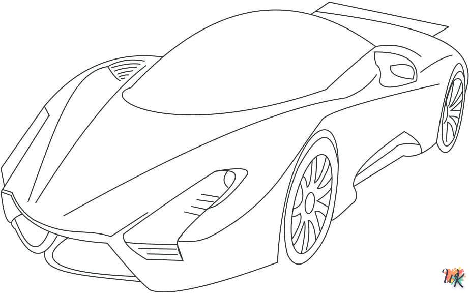 coloriage Ferrari  à imprimer pour enfant de 8 ans