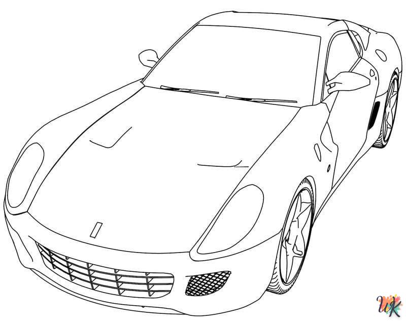 coloriage Ferrari  enfant à imprimer pdf