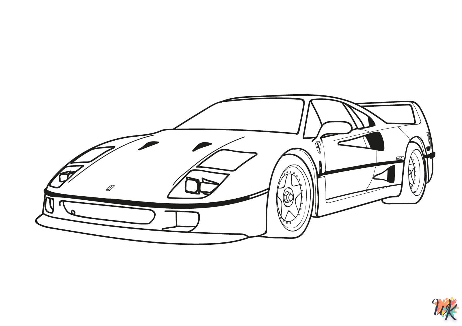 coloriage Ferrari  pour enfant de 2 ans