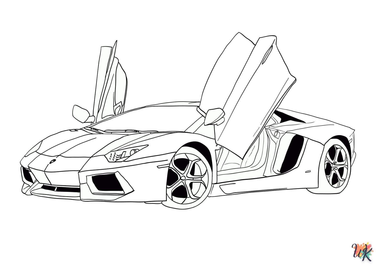 image de coloriage Ferrari  pour enfant