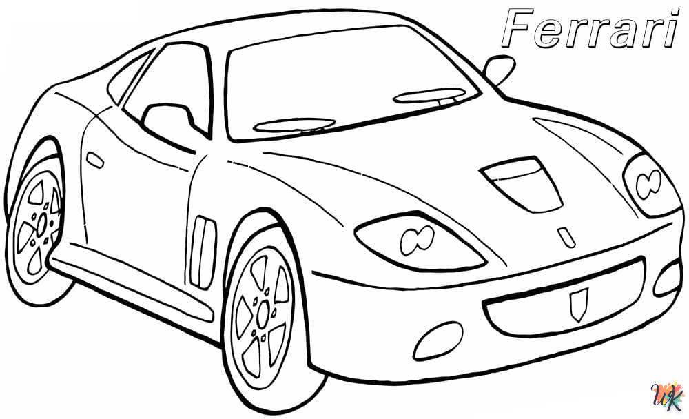 coloriage Ferrari  enfant a imprimer