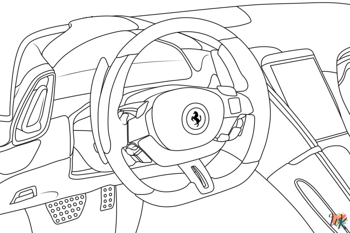 coloriage Ferrari  pour enfant de 3 ans