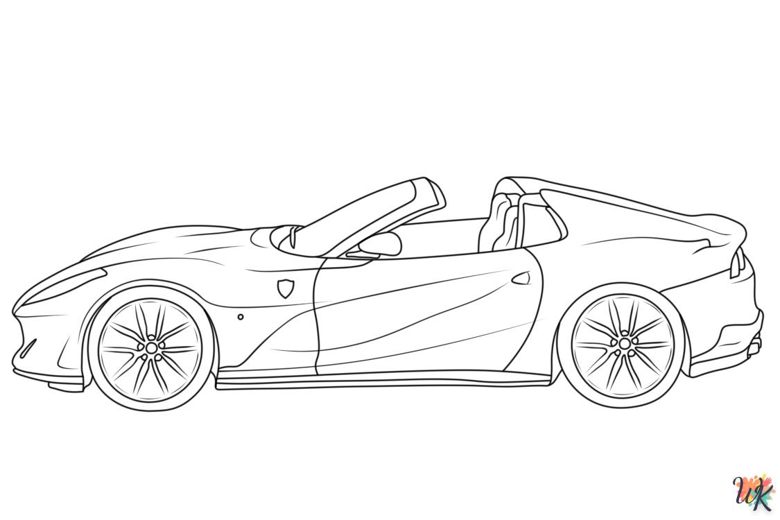 coloriage Ferrari  à imprimer gratuitement pdf