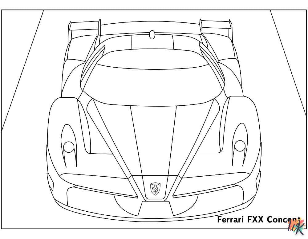 coloriage Ferrari  à colorier en ligne