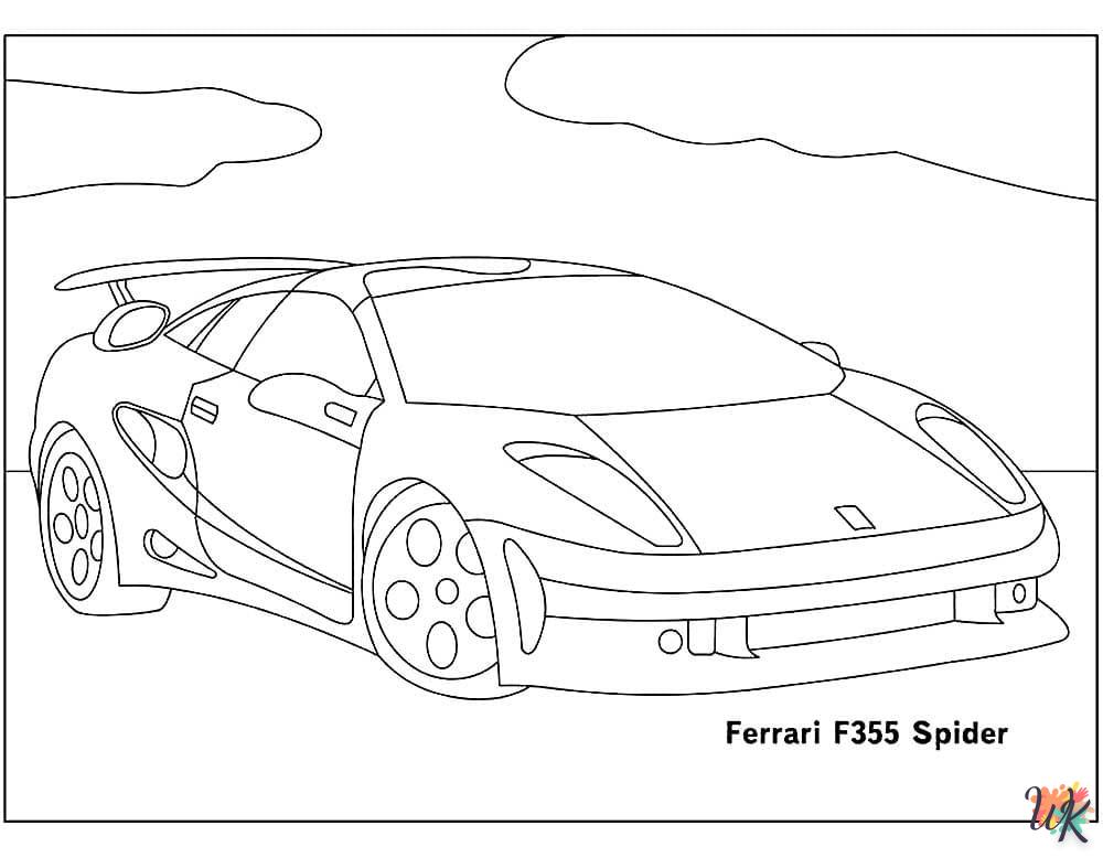 coloriage Ferrari  pour enfant gratuit