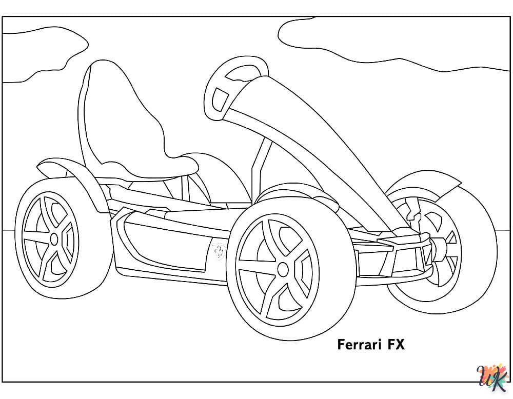 coloriage Ferrari  et dessin a imprimer