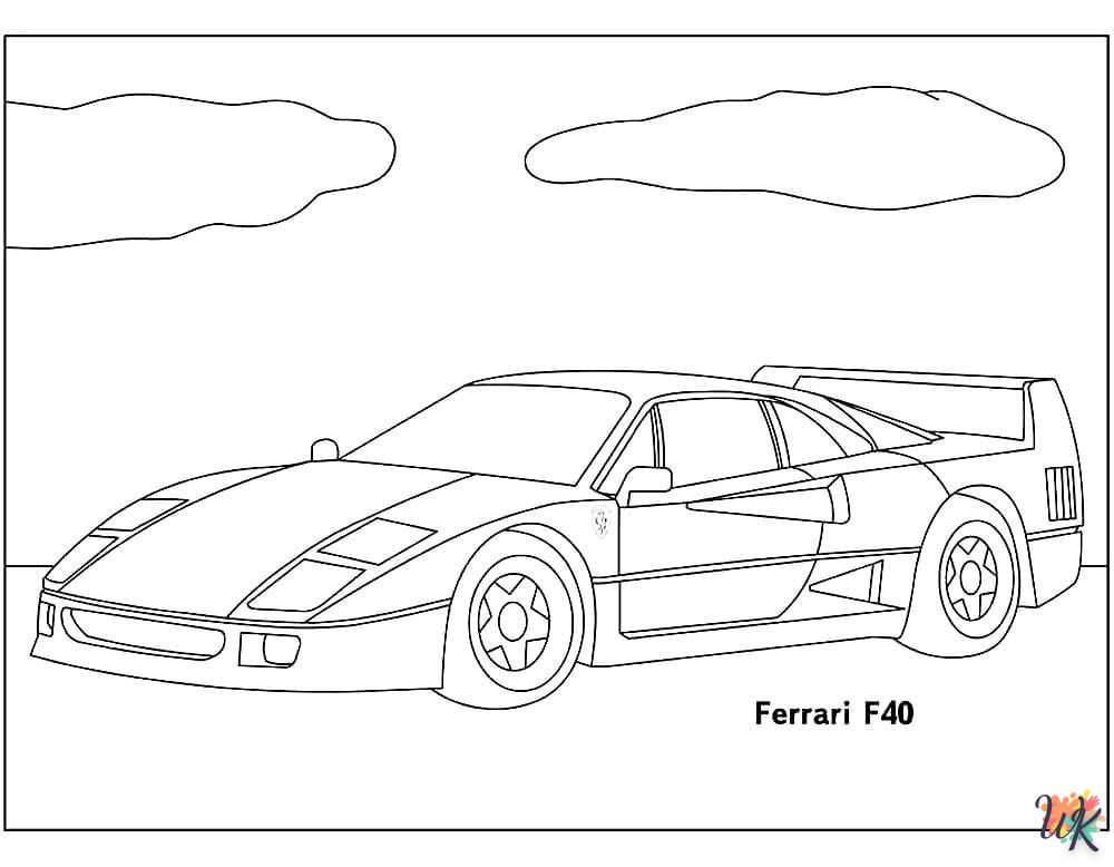 coloriage Ferrari  a imprimer gratuit