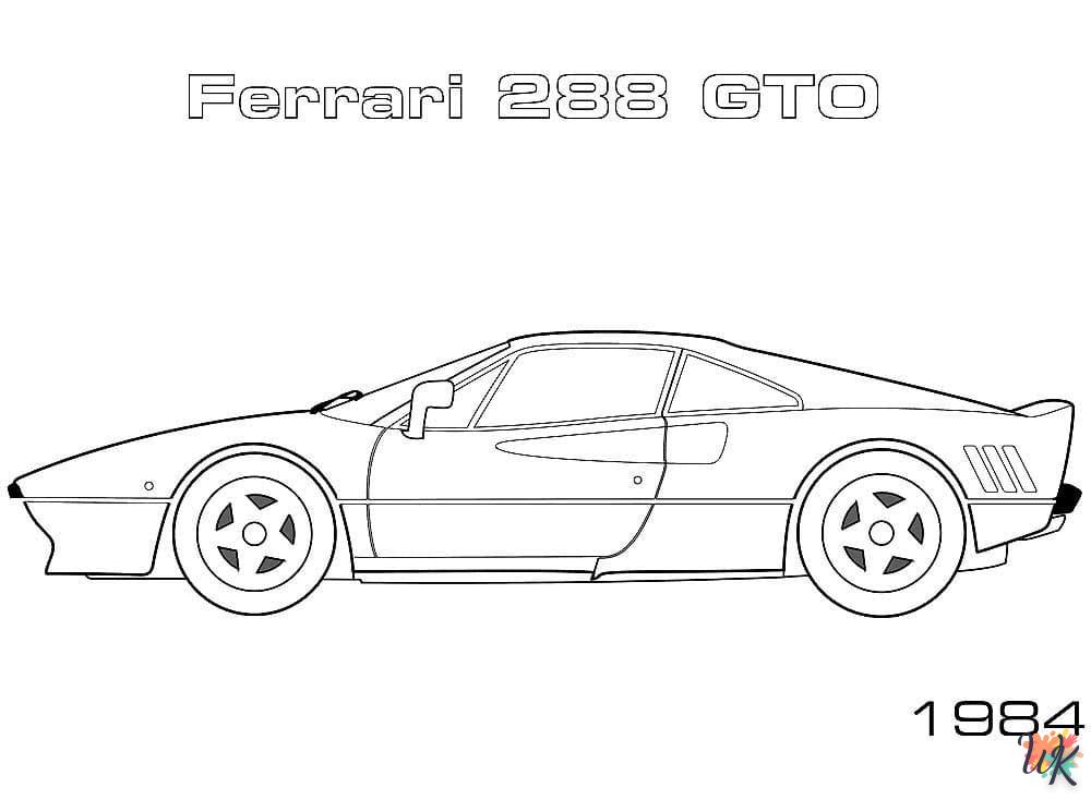 coloriage Ferrari  pour enfant de 3 ans