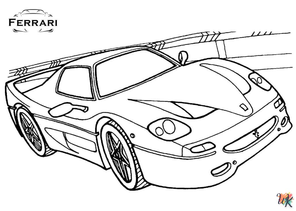 coloriage Ferrari  en ligne maternelle