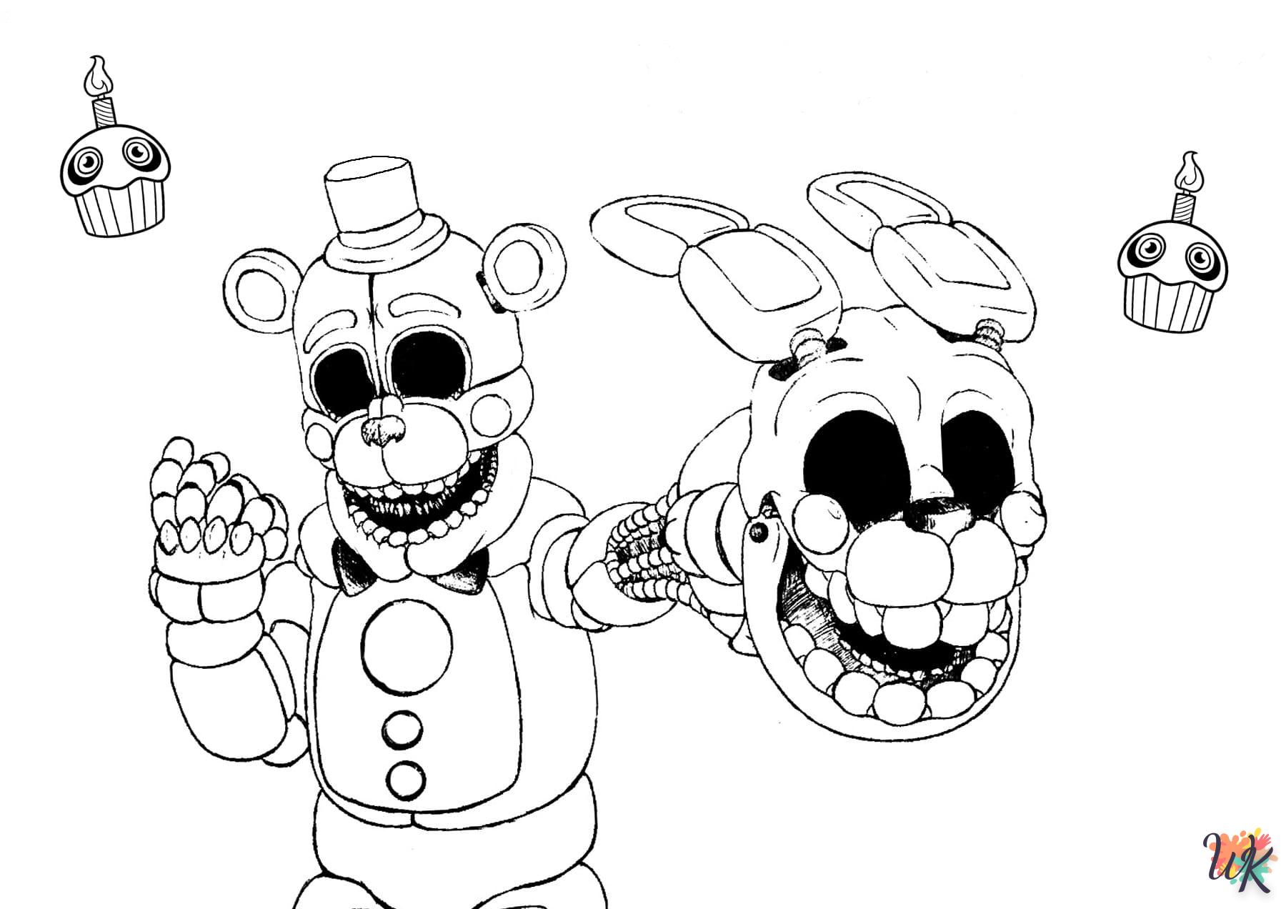 coloriage Five Nights at Freddy's  enfant 7 ans a imprimer