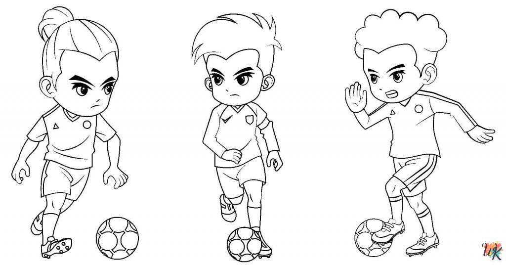 coloriage Football  et decoupage