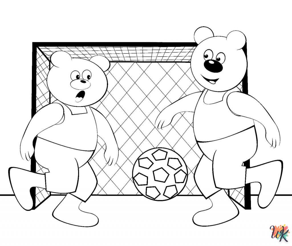 coloriage Football  gratuit pour enfants