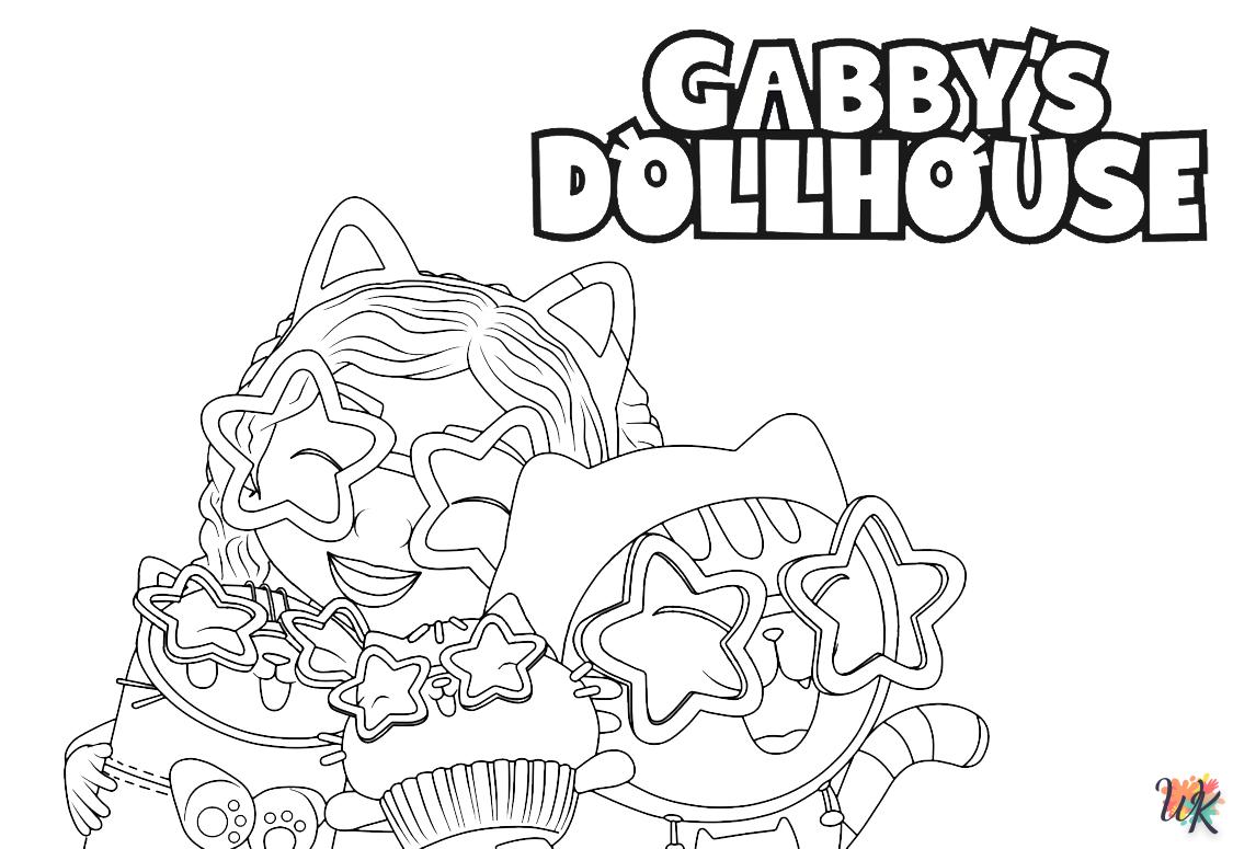 activité coloriage Gabbys Dollhouse  en ligne