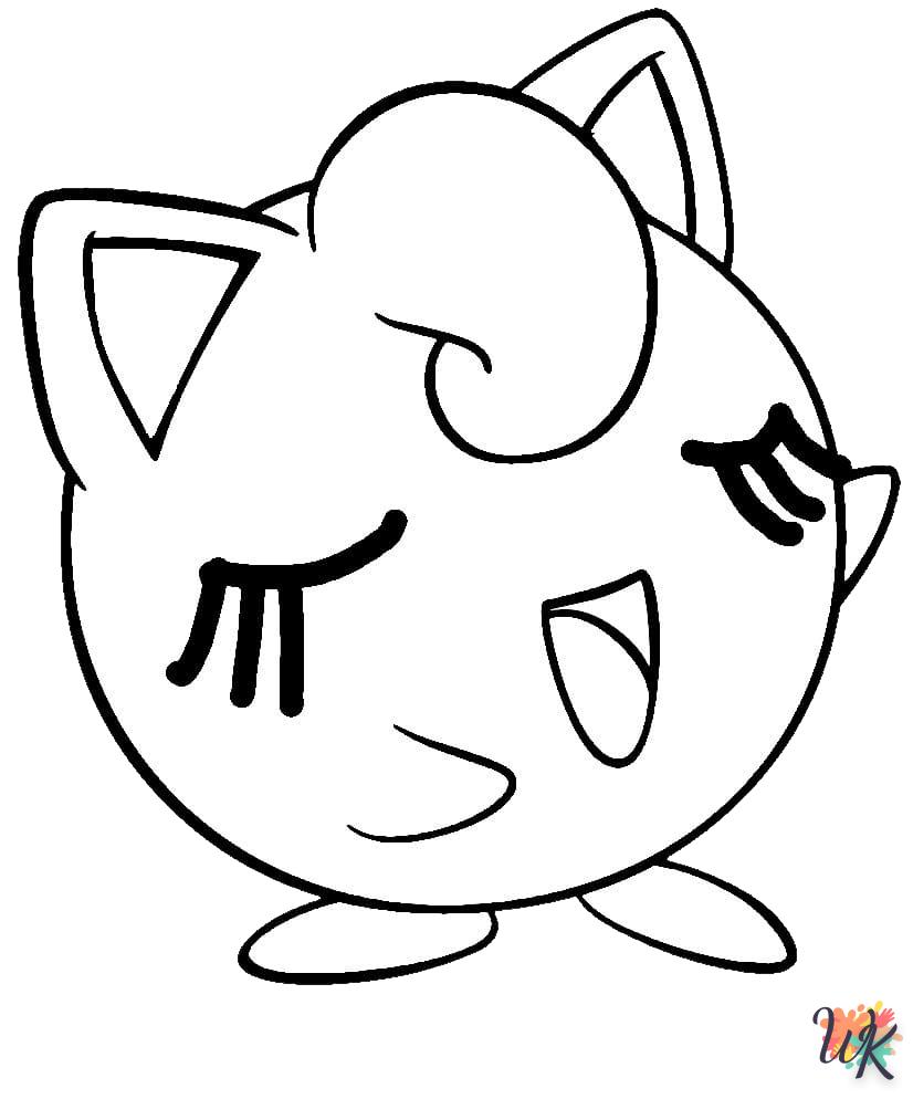 coloriage Jigglypuff  à imprimer pour enfant de 12 ans