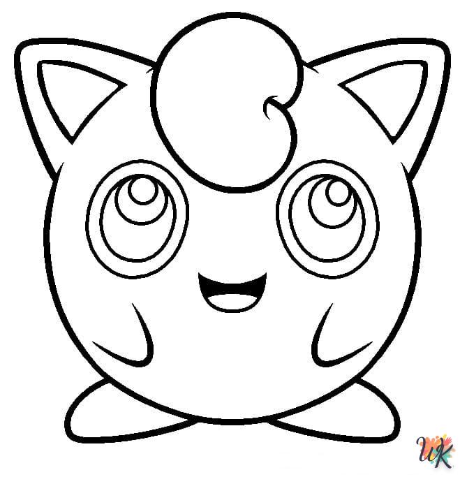 coloriage Jigglypuff  enfant 6 ans à imprimer