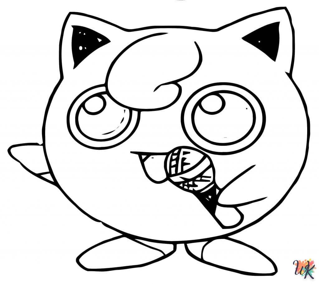 coloriage Jigglypuff  pour enfant de 4 ans