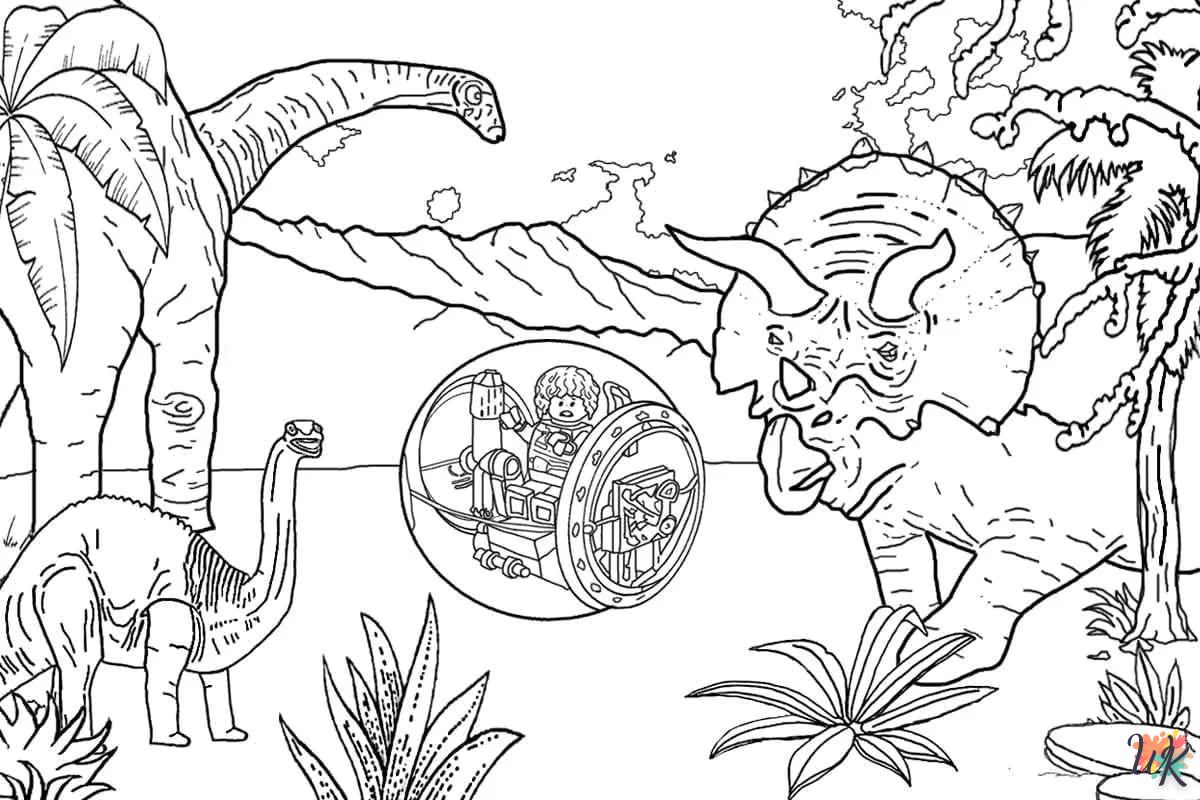 coloriage Jurassic World  à imprimer pour enfant de 3 ans