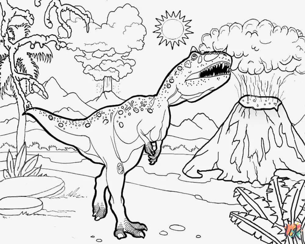 coloriage Jurassic World  a imprimer enfant 10 ans