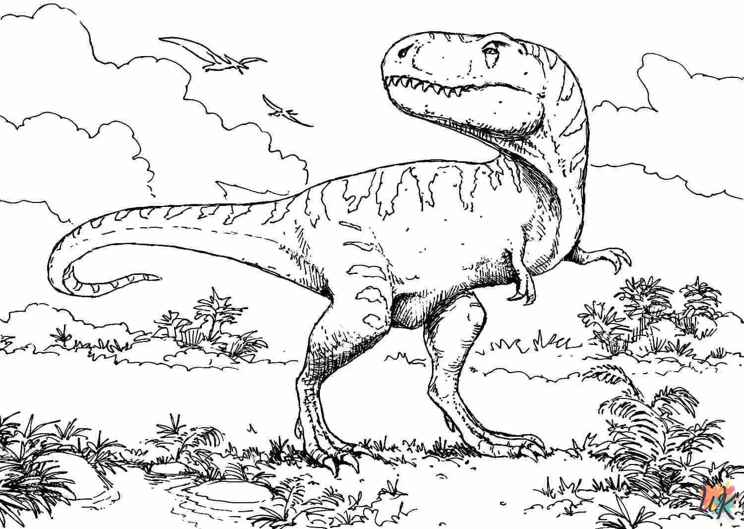 coloriage Jurassic World  pour enfants a imprimer gratuit