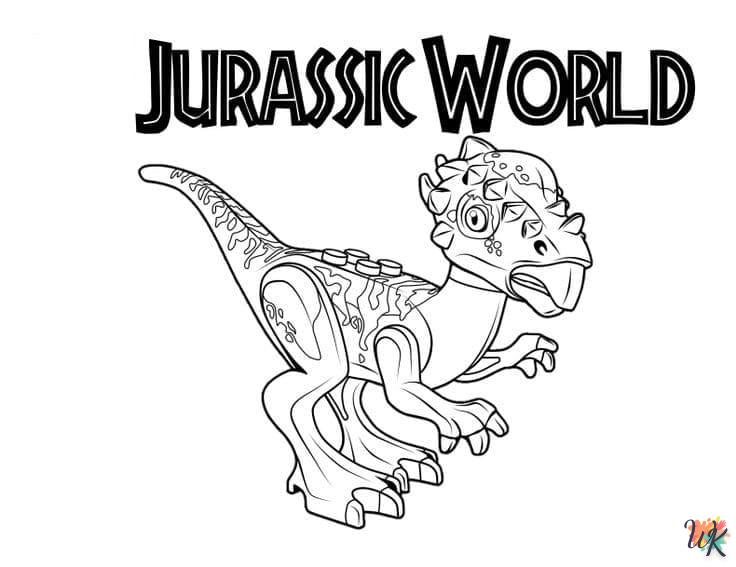 coloriage Jurassic World  a imprimer pour enfant de 4 ans