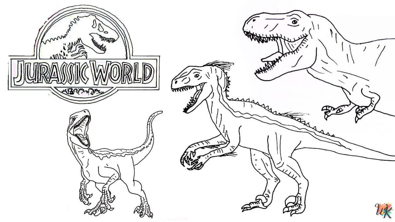 image pour coloriage Jurassic World  enfant