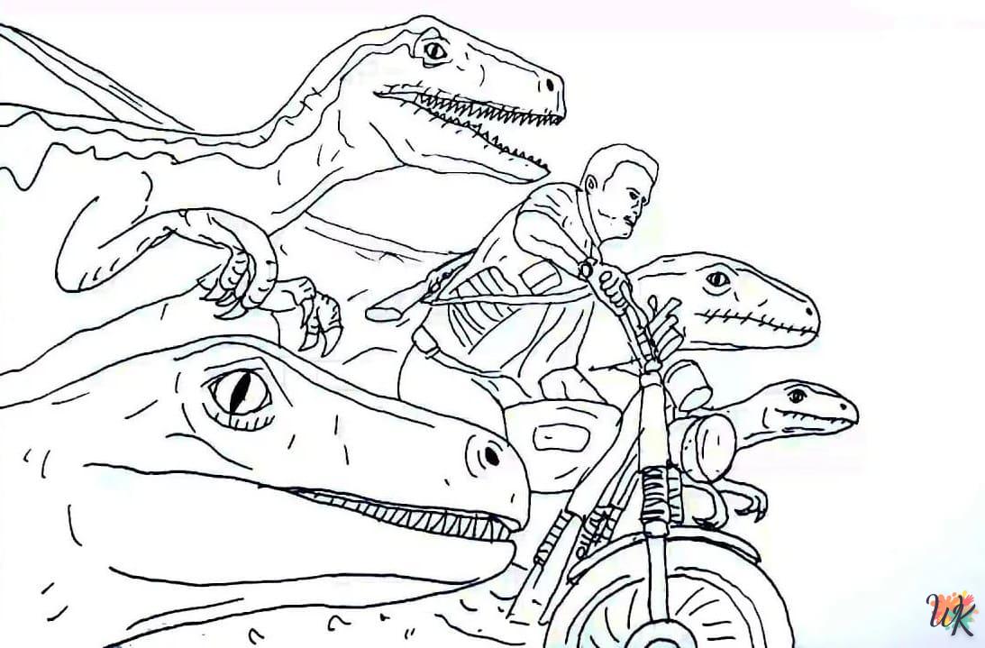 coloriage Jurassic World  enfant 8 ans a imprimer