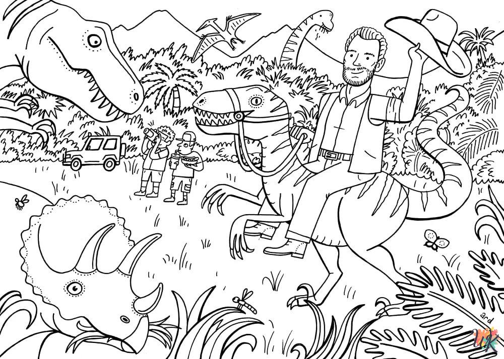 coloriage Jurassic World  à imprimer pour enfant de 7 ans
