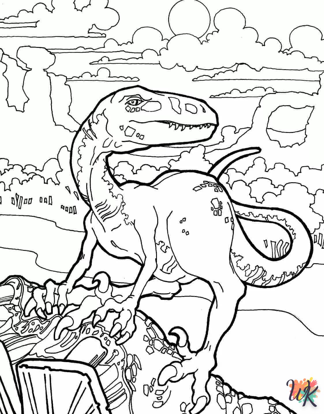 coloriage Jurassic World  pour enfant de 6 ans