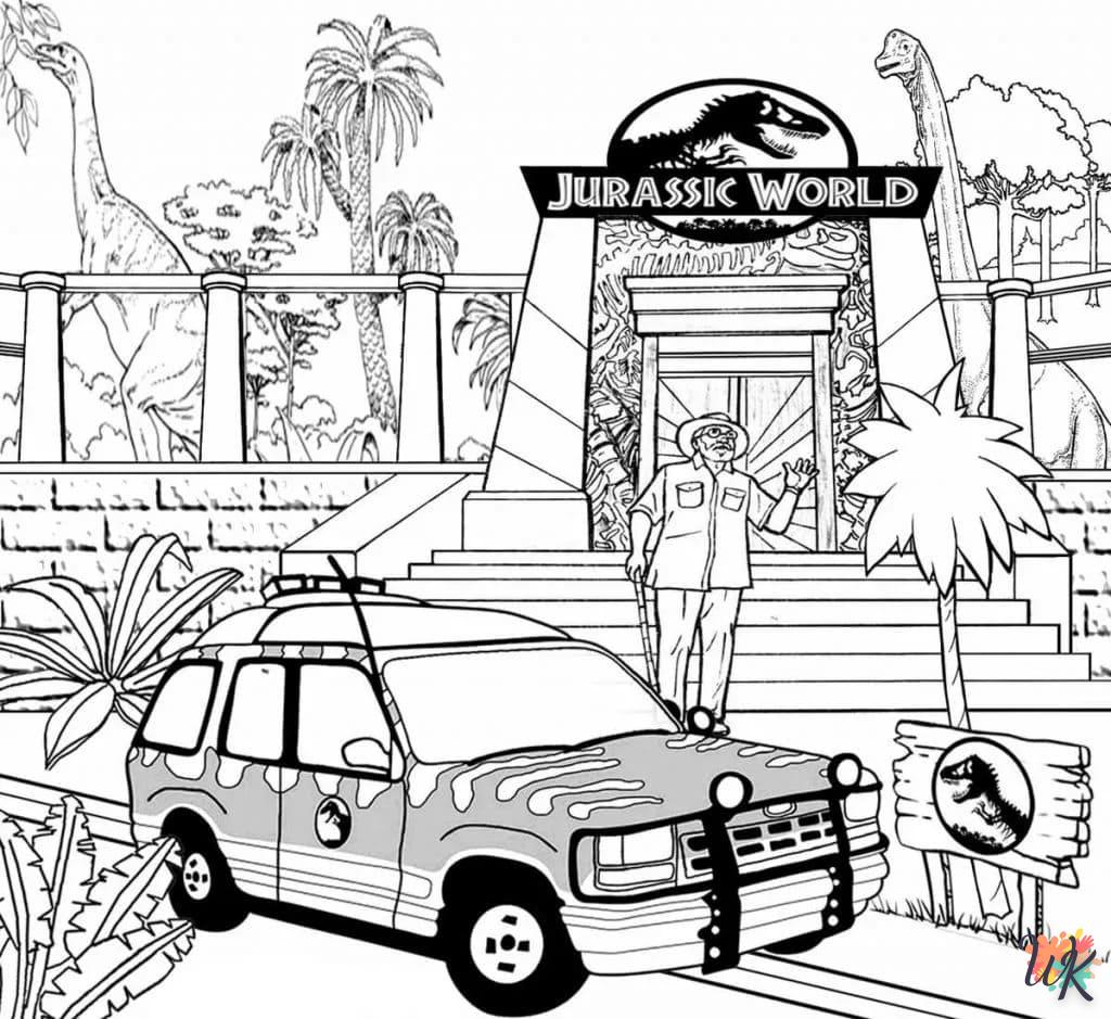 coloriage Jurassic World  pour bebe a imprimer