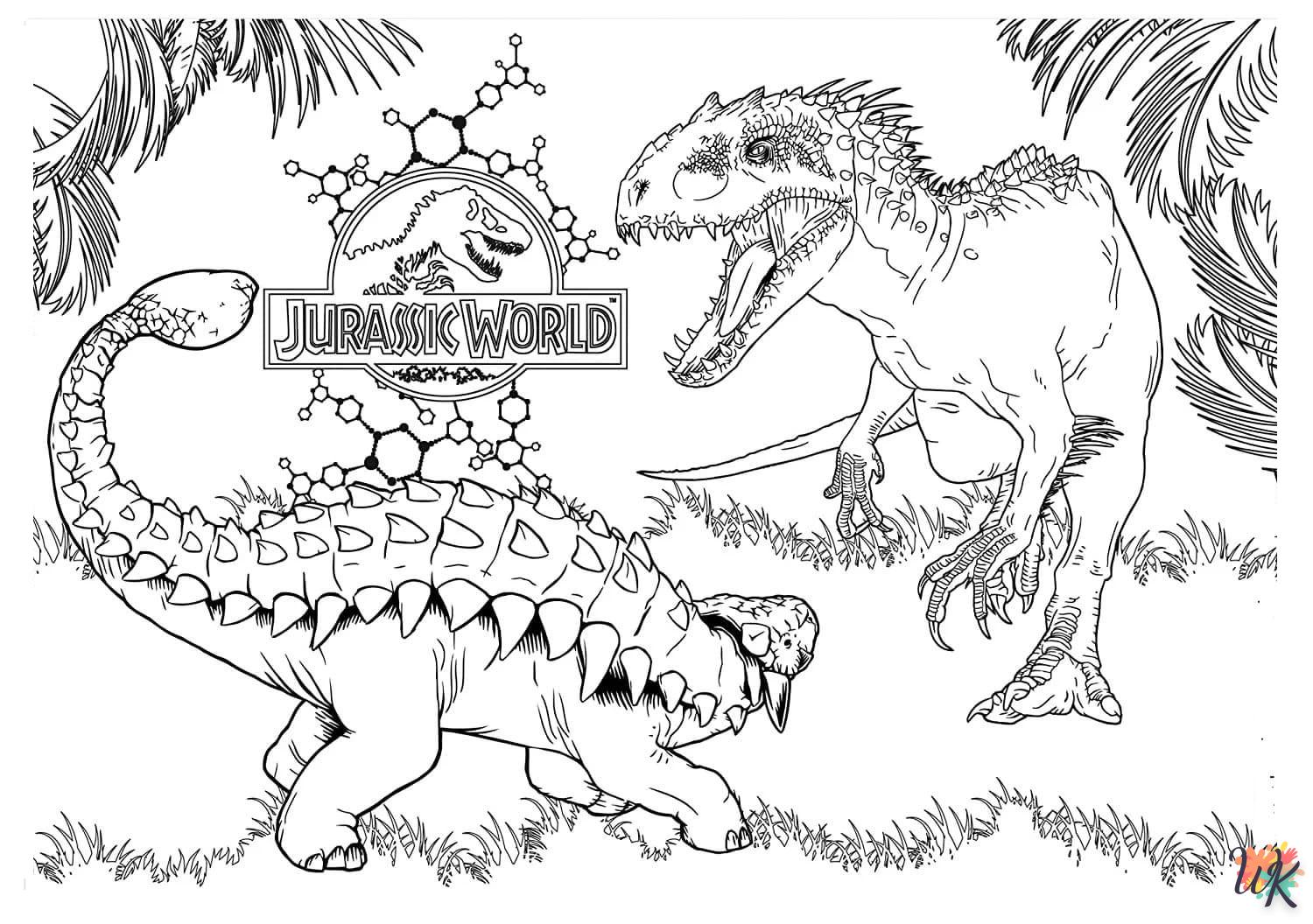 coloriage Jurassic World  dinosaures en ligne gratuit à imprimer