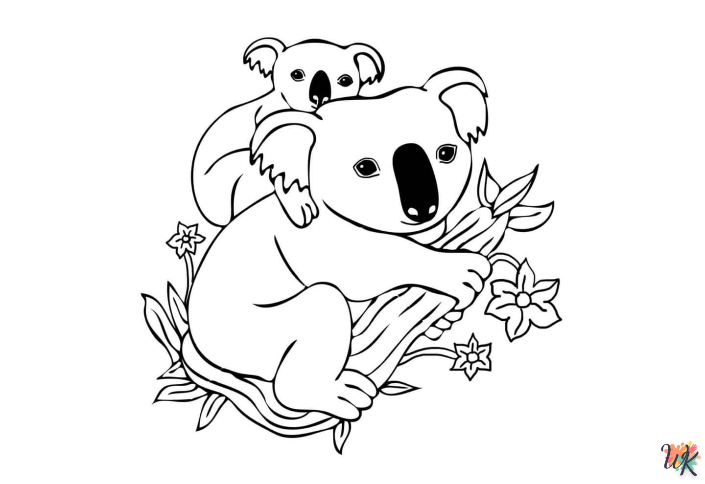 coloriage Koala  à imprimer pdf gratuit