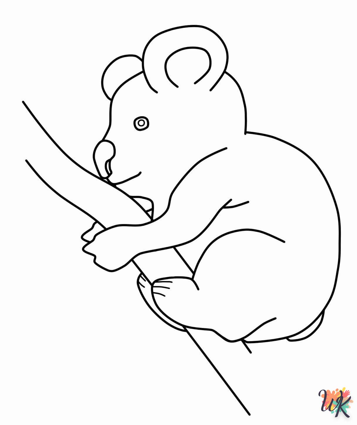 coloriage Koala  a imprimer enfant 6 ans