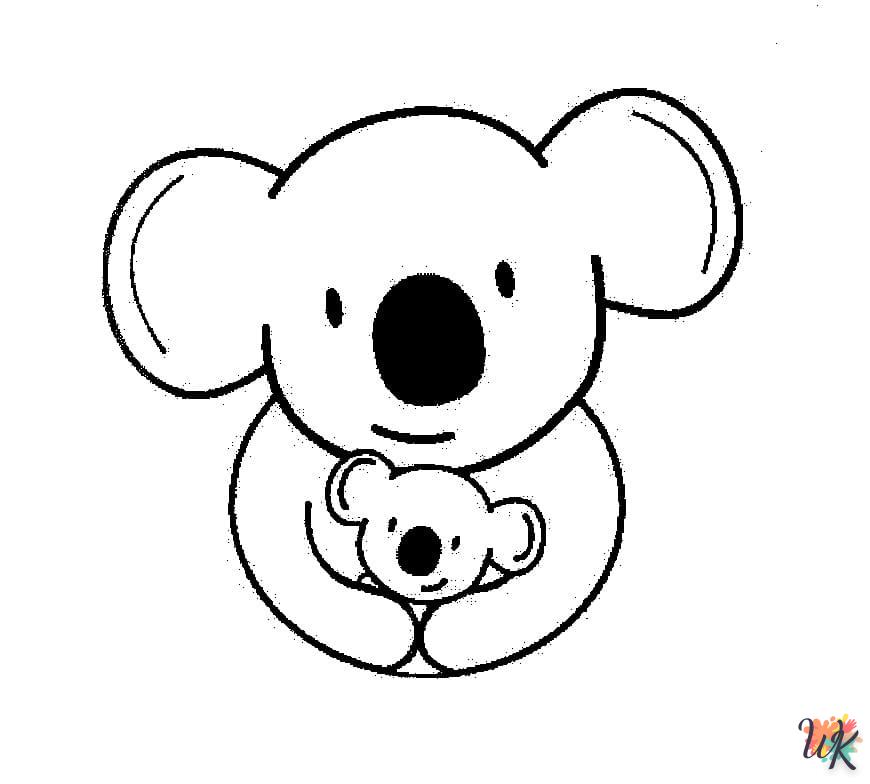 coloriage Koala  pour enfant de 5 ans