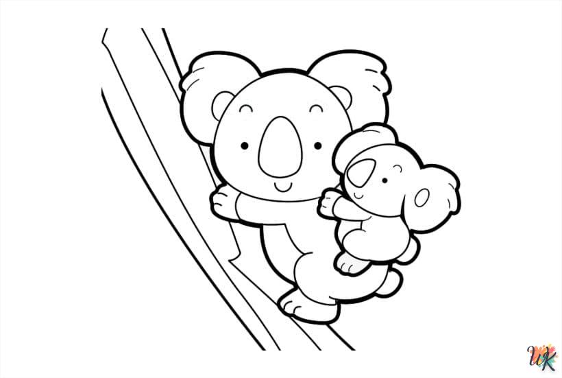 coloriage Koala  enfant 7 ans a imprimer