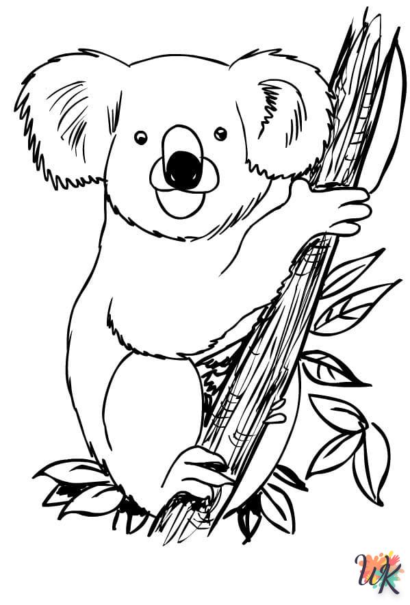 télécharger coloriage Koala  gratuit