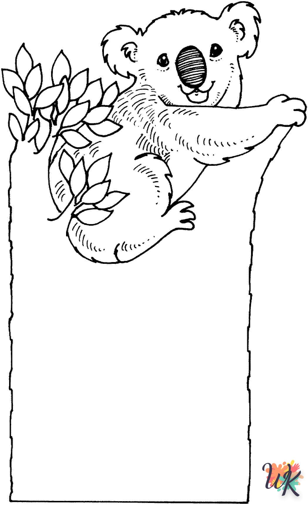 coloriage Koala  pour bebe a imprimer