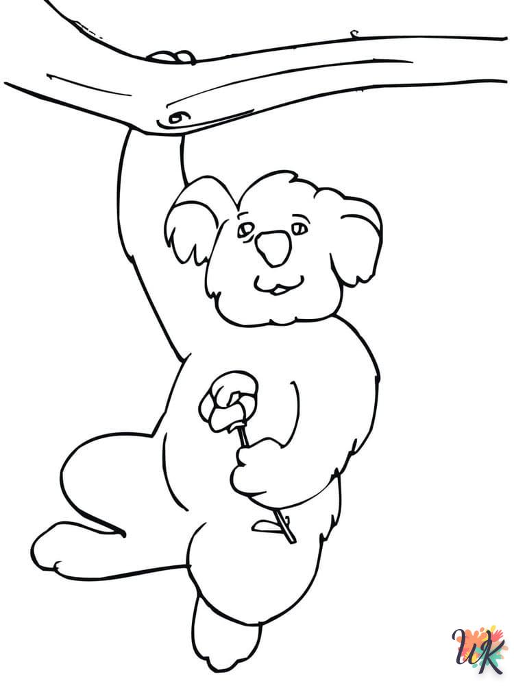 alphabet coloriage Koala  en ligne