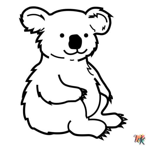 coloriage Koala  pour enfant de 3 ans