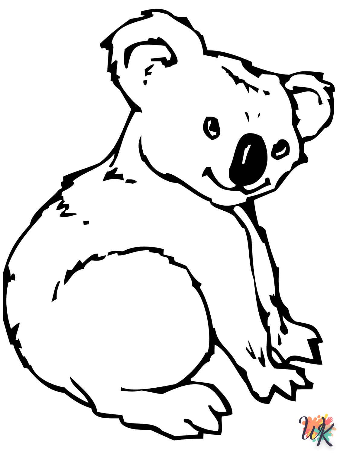 télécharger coloriage Koala  gratuit