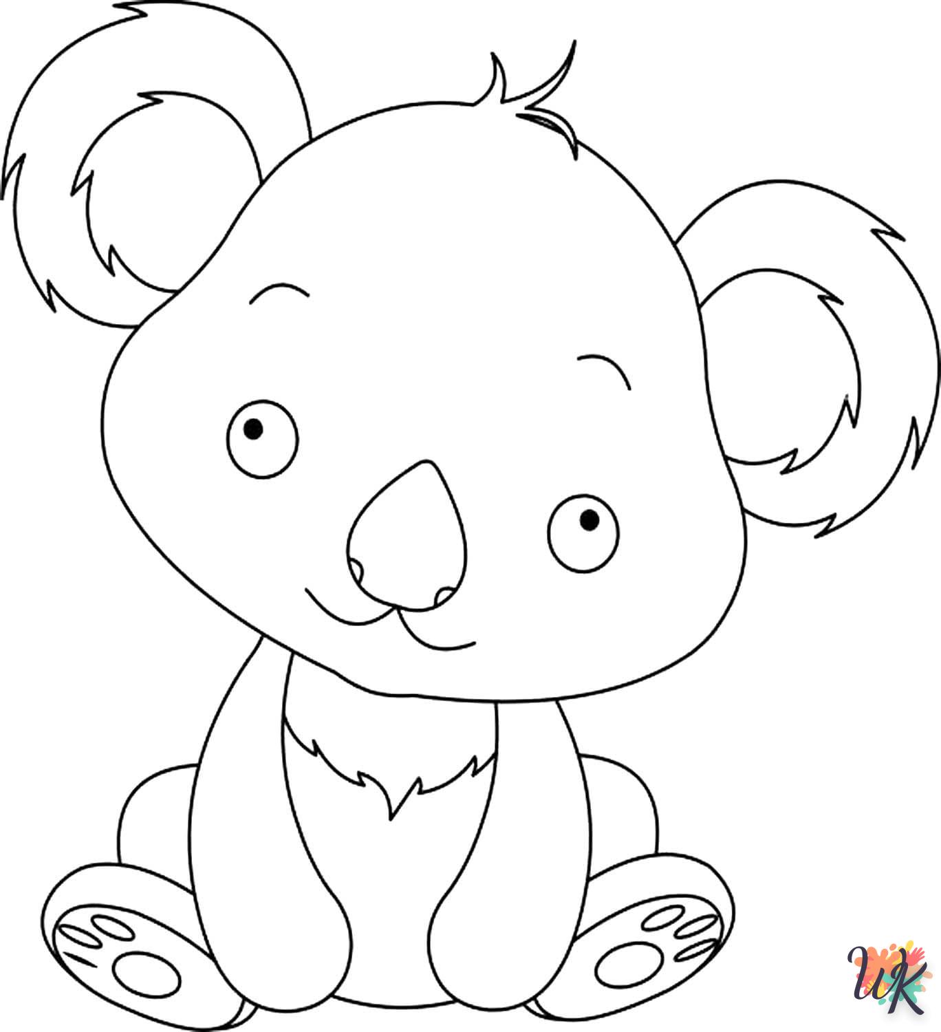 coloriage Koala  enfant à imprimer gratuit