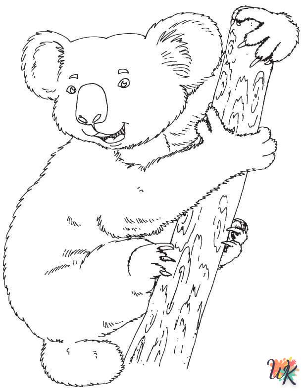 coloriage Koala  enfant 2 ans a imprimer