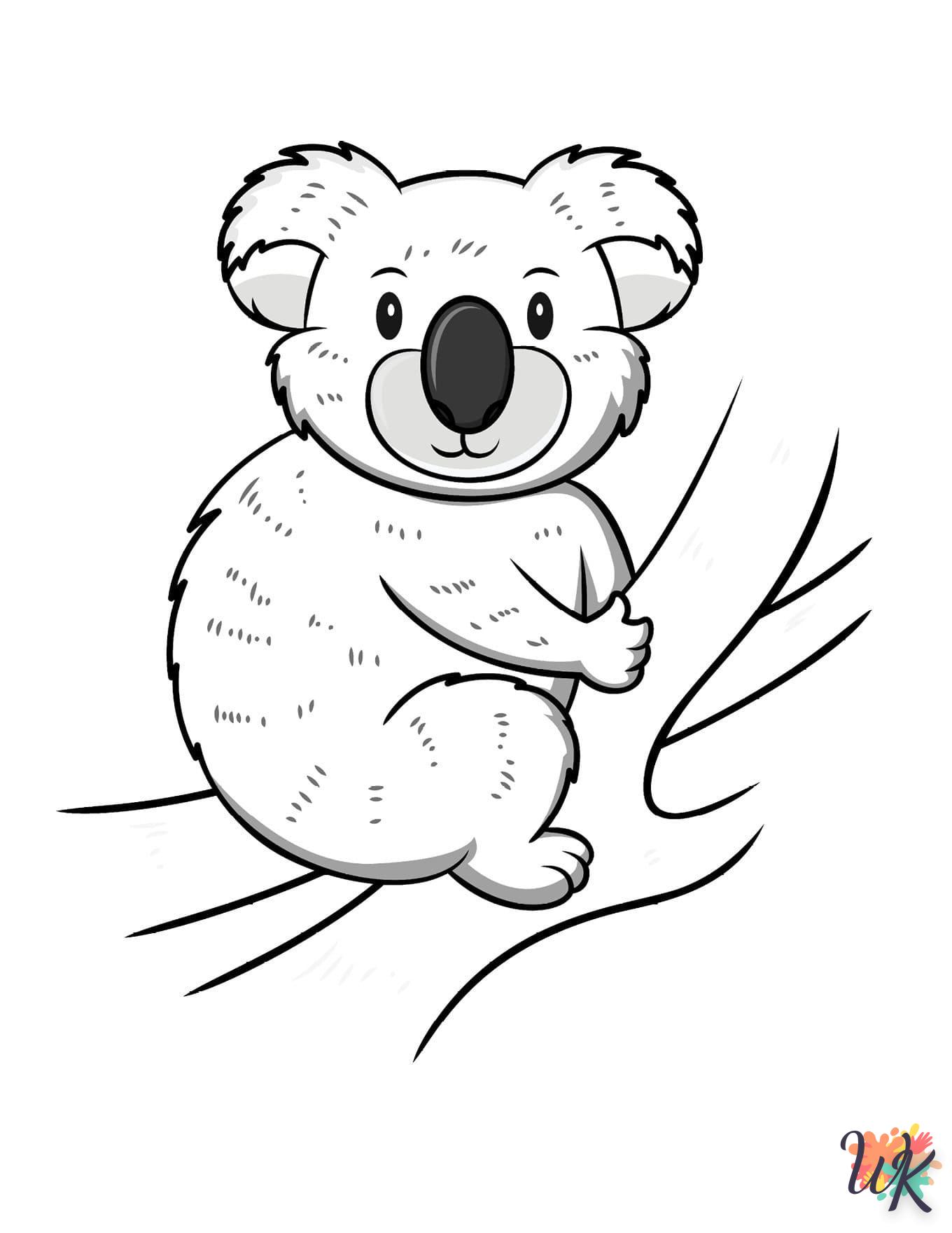 coloriage Koala  enfant à imprimer pdf