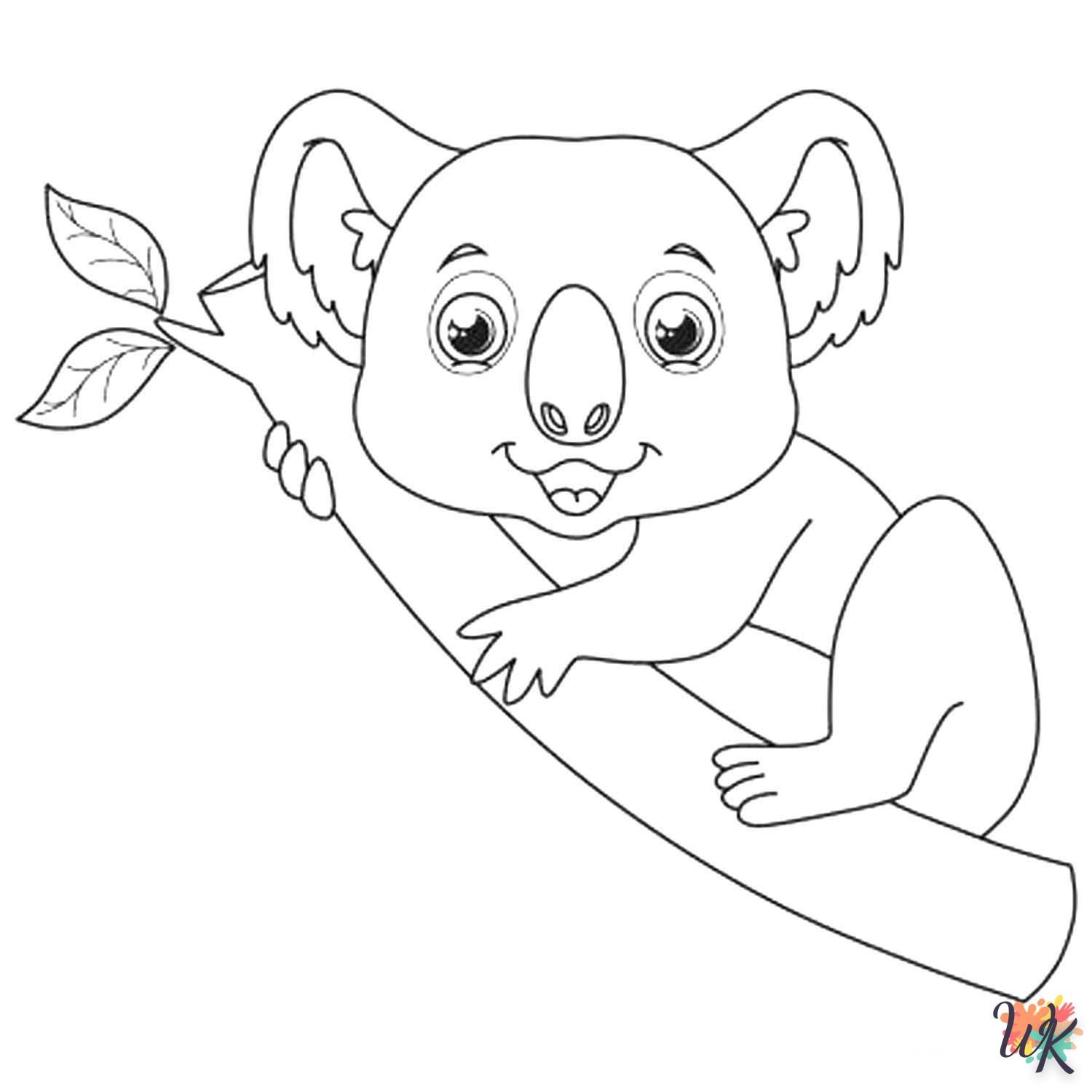 coloriage Koala  à imprimer a4