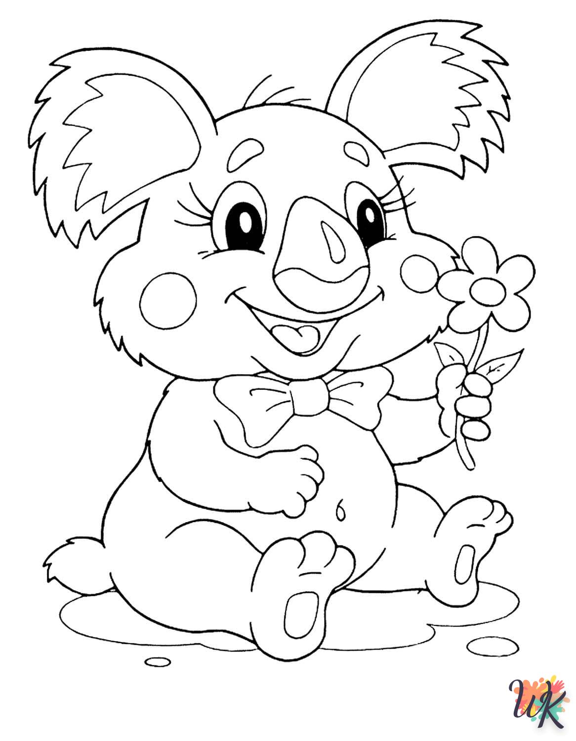 coloriage Koala  enfant 4 ans a imprimer