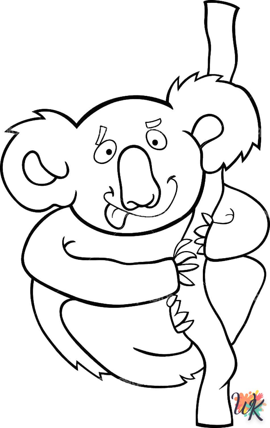 coloriage Koala  à imprimer pour enfant de 3 ans