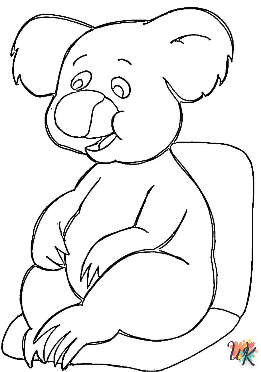 coloriage Koala  à imprimer pour enfant de 12 ans