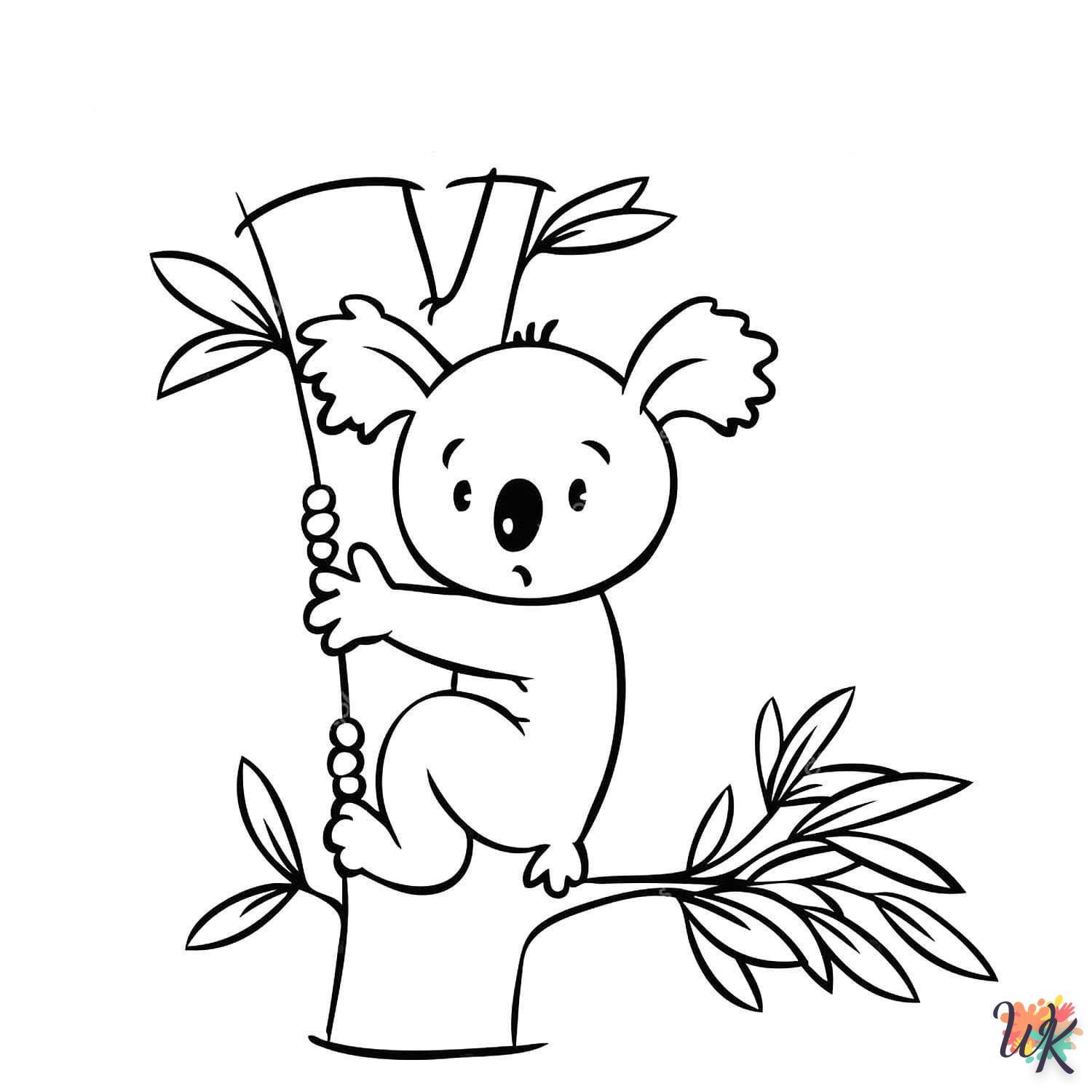 coloriage Koala  d'enfant a imprimer