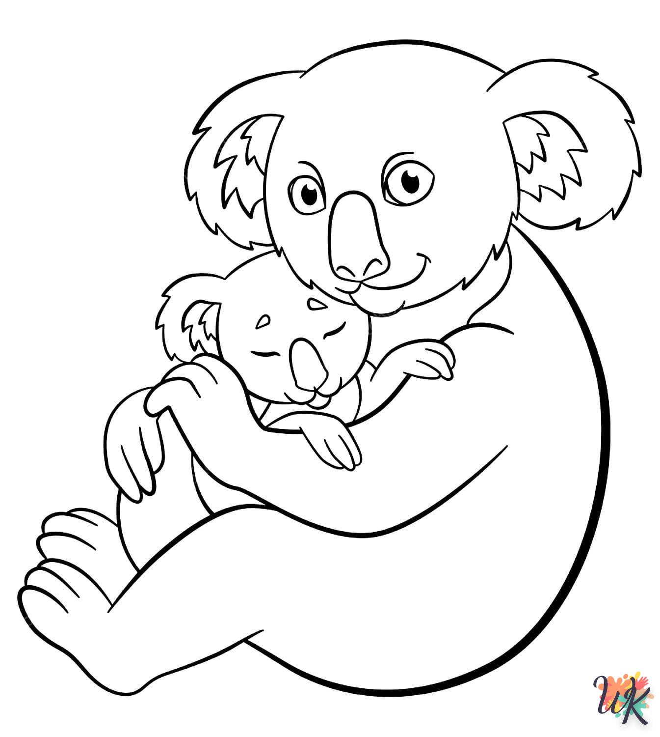 coloriage Koala  d'enfant a imprimer