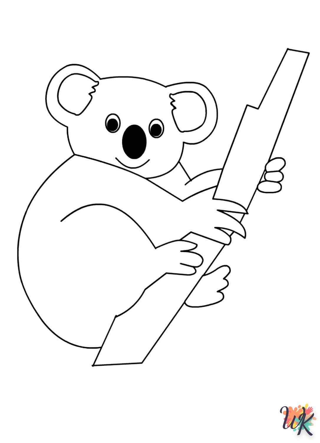 coloriage Koala  enfant 2 ans a imprimer