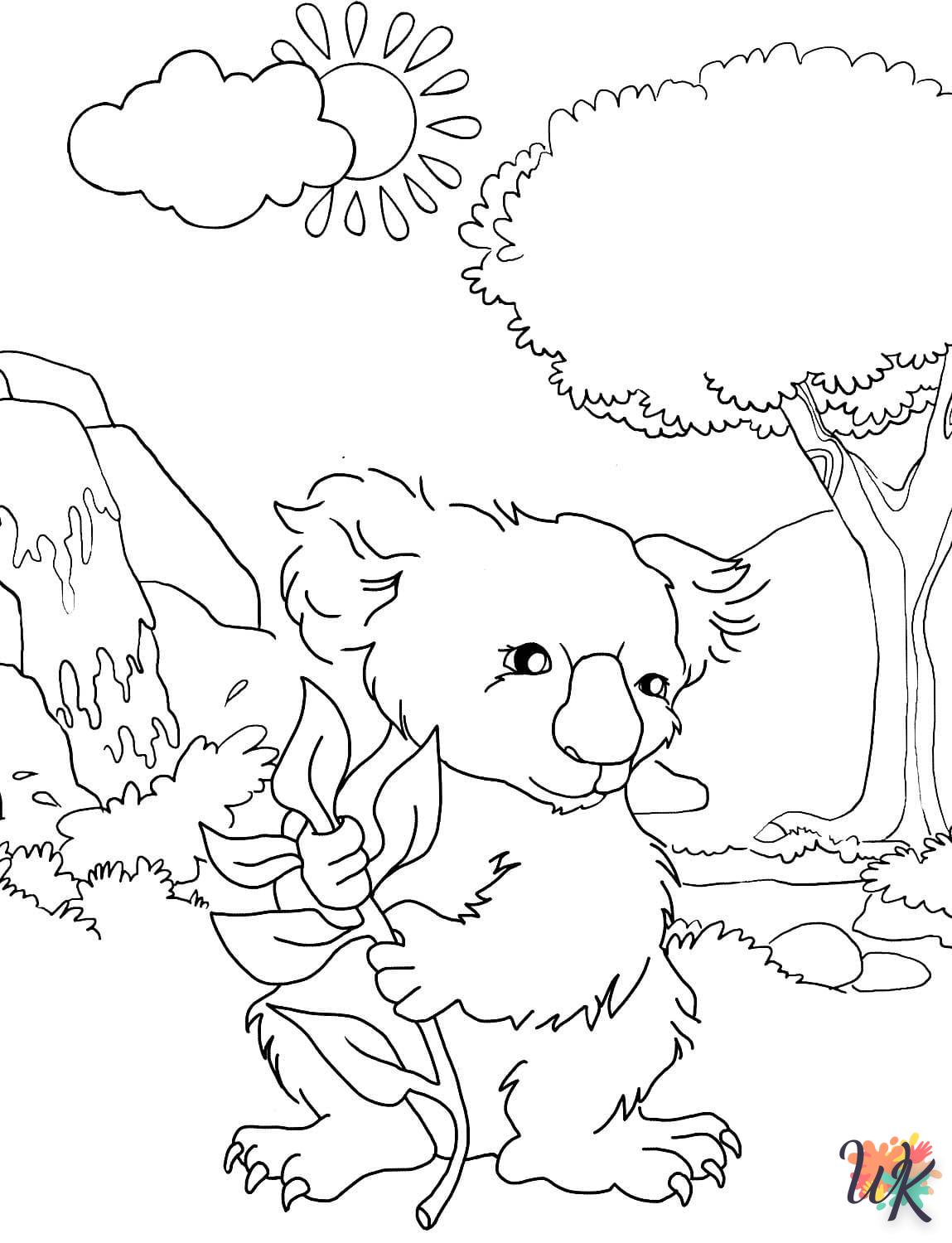 coloriage Koala  pour primaire